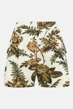 Deals 🔔 Karen Millen Vintage Toile Cotton Sateen Short - floral ✔️ -Occasionwear Popular Store bkk01374 floral xl 3