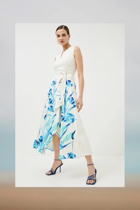 Best Sale โจ Karen Millen Chaos Woven Soft Tailored Waterfall ๐ Dress - white โ๏ธ 3 Best Sale โจ Karen Millen Chaos Woven Soft Tailored Waterfall ๐ Dress - white โ๏ธ