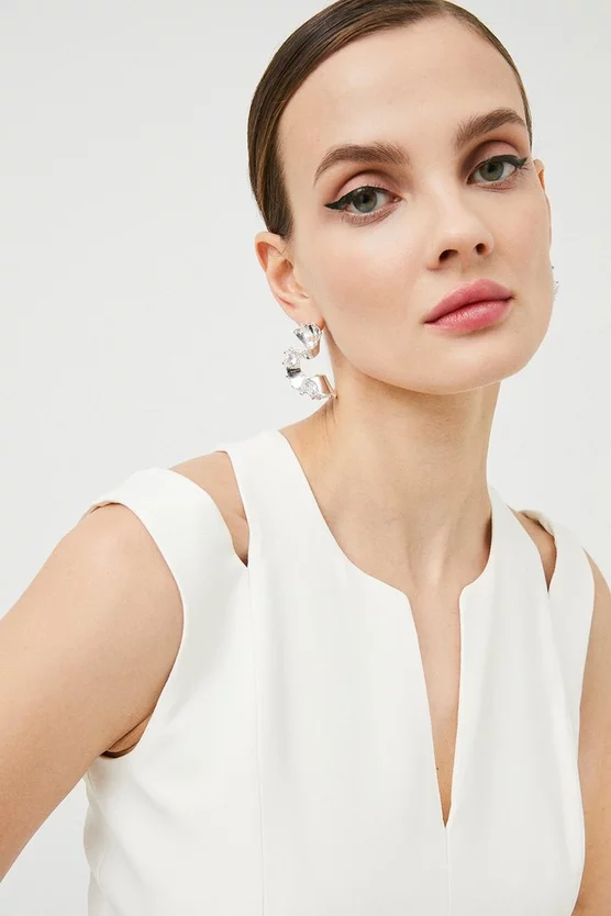 Best Sale โจ Karen Millen Chaos Woven Soft Tailored Waterfall ๐ Dress - white โ๏ธ 5 Best Sale โจ Karen Millen Chaos Woven Soft Tailored Waterfall ๐ Dress - white โ๏ธ - Image 3