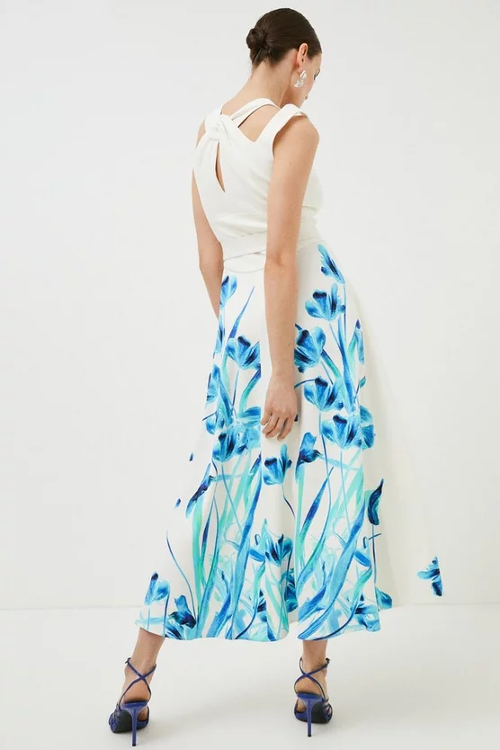 Best Sale โจ Karen Millen Chaos Woven Soft Tailored Waterfall ๐ Dress - white โ๏ธ 10 Best Sale โจ Karen Millen Chaos Woven Soft Tailored Waterfall ๐ Dress - white โ๏ธ - Image 8