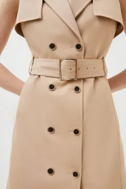 New ๐ฏ Karen Millen Belted Trench A Line Mini ๐ Dress ๐งจ 10 New ๐ฏ Karen Millen Belted Trench A Line Mini ๐ Dress ๐งจ -Occasionwear Popular Store bkk01433 beige xl 2