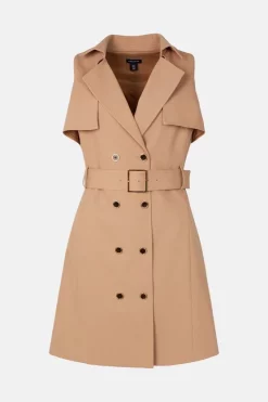 New ๐ฏ Karen Millen Belted Trench A Line Mini ๐ Dress ๐งจ 11 New ๐ฏ Karen Millen Belted Trench A Line Mini ๐ Dress ๐งจ -Occasionwear Popular Store bkk01433 beige xl 3