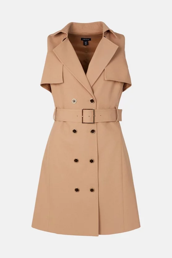 New ๐ฏ Karen Millen Belted Trench A Line Mini ๐ Dress ๐งจ 6 New ๐ฏ Karen Millen Belted Trench A Line Mini ๐ Dress ๐งจ - Image 4
