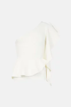 Best Pirce 👍 Karen Millen Drama Frill Bandage Knit Top 😍 -Occasionwear Popular Store bkk01580 ivory xl 3
