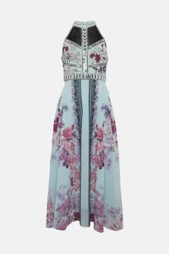 Top 10 🤩 Karen Millen Mirrored Floral Bead & Embroidered Woven Midi 🔥 -Occasionwear Popular Store bkk01604 floral xl 3