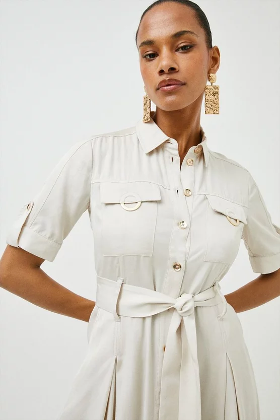 Budget ๐ Karen Millen Linen Viscose Woven Midi ๐ Shirt ๐ Dress ๐ 4 Budget ๐ Karen Millen Linen Viscose Woven Midi ๐ Shirt ๐ Dress ๐ - Image 2