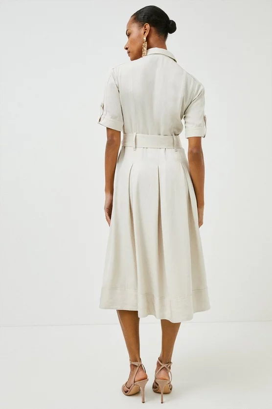 Budget ๐ Karen Millen Linen Viscose Woven Midi ๐ Shirt ๐ Dress ๐ 5 Budget ๐ Karen Millen Linen Viscose Woven Midi ๐ Shirt ๐ Dress ๐ - Image 3