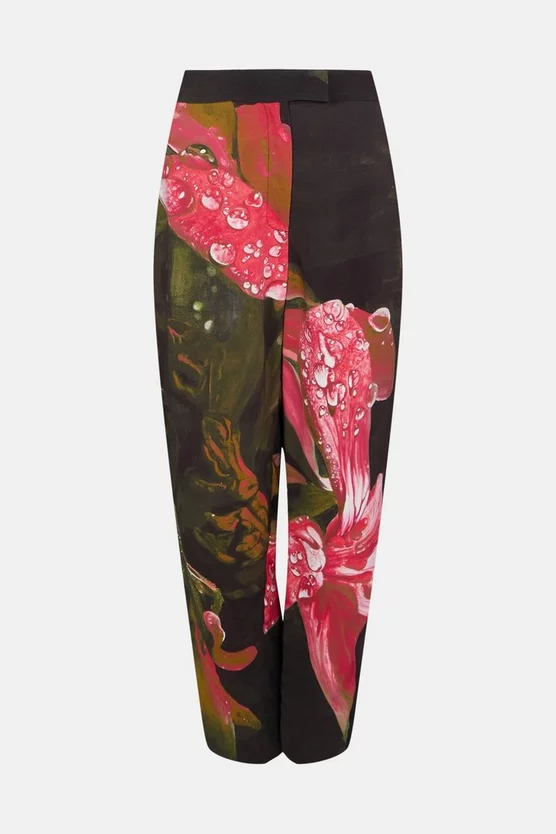 Promo ๐ Karen Millen Shadow Crepe Soft Woven Trouser - floral ๐ 6 Promo ๐ Karen Millen Shadow Crepe Soft Woven Trouser - floral ๐ - Image 4