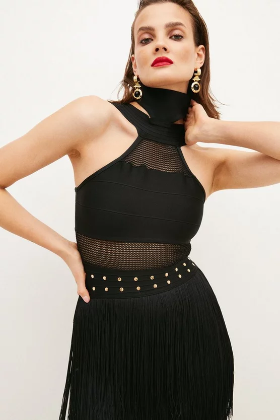 Coupon โ๏ธ Karen Millen Cut Out Halter Fringed Bandage Knit Midi ๐ Dress ๐ 4 Coupon โ๏ธ Karen Millen Cut Out Halter Fringed Bandage Knit Midi ๐ Dress ๐ - Image 2