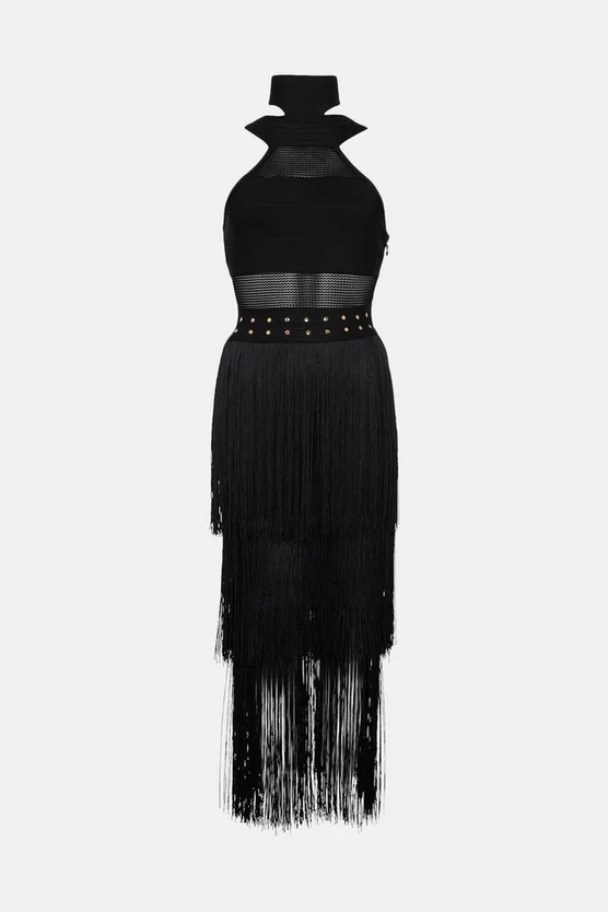 Coupon โ๏ธ Karen Millen Cut Out Halter Fringed Bandage Knit Midi ๐ Dress ๐ 6 Coupon โ๏ธ Karen Millen Cut Out Halter Fringed Bandage Knit Midi ๐ Dress ๐ - Image 4
