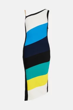 Best Sale ⌛ Karen Millen Asymmetric Colour Block Knit Bandage 👗 Dress 👍 9 Best Sale ⌛ Karen Millen Asymmetric Colour Block Knit Bandage 👗 Dress 👍 -Occasionwear Popular Store bkk01824 blue xl 3