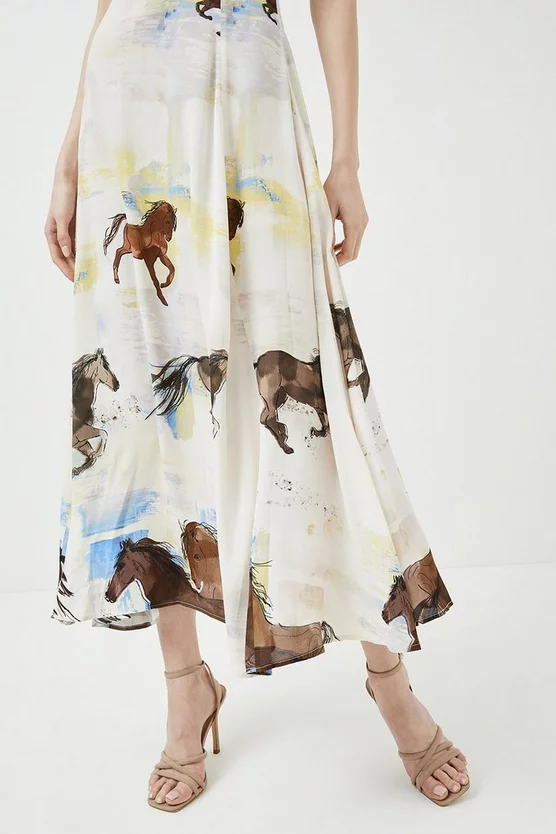 Best deal ๐ฏ Karen Millen Scenic Stallion Viscose Crepe Woven Maxi - cream โญ 4 Best deal ๐ฏ Karen Millen Scenic Stallion Viscose Crepe Woven Maxi - cream โญ - Image 2