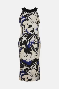 Budget βοΈ Karen Millen Abstract Floral Printed Tailored Pencil Midi π Dress - navy π 10 Budget βοΈ Karen Millen Abstract Floral Printed Tailored Pencil Midi π Dress - navy π -Occasionwear Popular Store bkk01896 navy xl 3