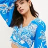 Hot Sale ๐ฏ Karen Millen Petite Cutwork Beaded Drama Sleeve Woven Top - blue ๐ 2 Hot Sale ๐ฏ Karen Millen Petite Cutwork Beaded Drama Sleeve Woven Top - blue ๐ -Occasionwear Popular Store bkk01934 blue xl