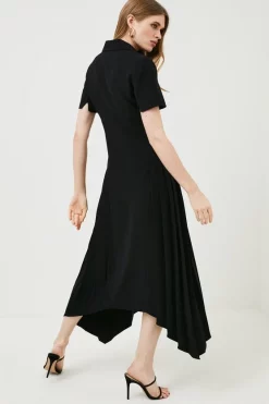 Best Pirce 🎁 Karen Millen Military Tailored Tuxedo Pleated Midi 👗 Dress ⭐ 10 Best Pirce 🎁 Karen Millen Military Tailored Tuxedo Pleated Midi 👗 Dress ⭐ -Occasionwear Popular Store bkk02016 black xl 2