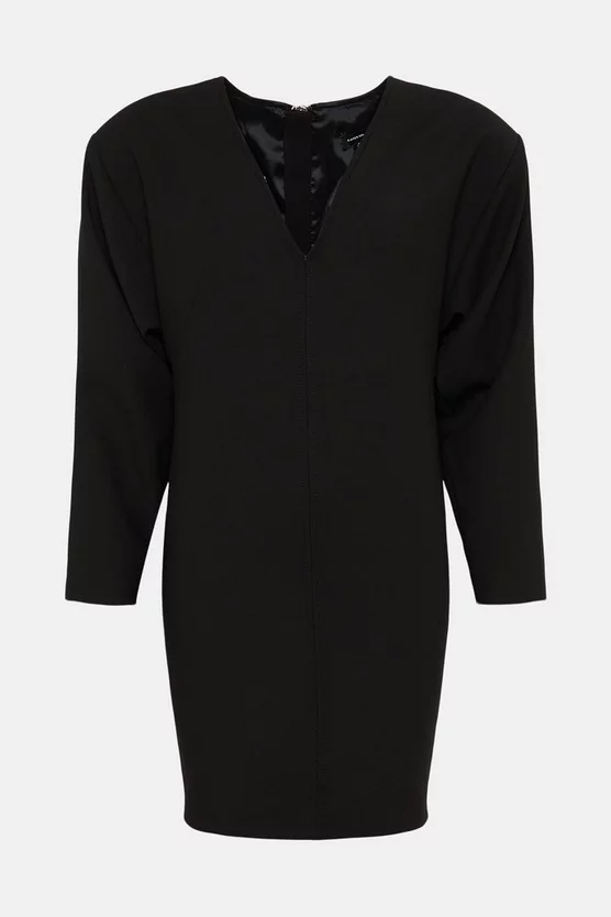 Best Pirce 😍 Karen Millen Compact Stretch Sleeved V Neck Pencil Mini 👗 Dress ❤️ 6 Best Pirce 😍 Karen Millen Compact Stretch Sleeved V Neck Pencil Mini 👗 Dress ❤️ - Image 4