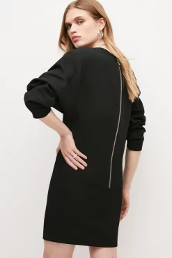 Best Pirce 😍 Karen Millen Compact Stretch Sleeved V Neck Pencil Mini 👗 Dress ❤️ 14 Best Pirce 😍 Karen Millen Compact Stretch Sleeved V Neck Pencil Mini 👗 Dress ❤️ -Occasionwear Popular Store bkk02037 black xl 4