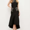 Brand new 🎉 Karen Millen Embellished High Low Hem Midi Bandage 👗 Dress 🤩