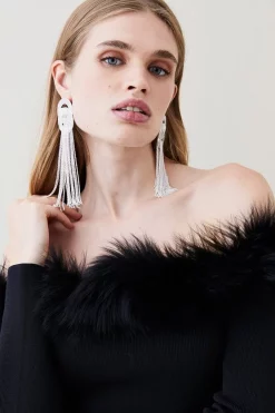 Best deal ๐งจ Karen Millen Faux Fur Bardot Knit Mini ๐ Dress - black โจ 10 Best deal ๐งจ Karen Millen Faux Fur Bardot Knit Mini ๐ Dress - black โจ -Occasionwear Popular Store bkk02380 black xl 2