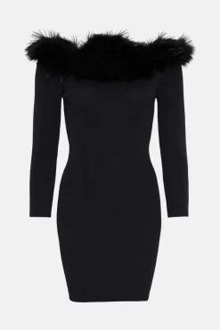 Best deal ๐งจ Karen Millen Faux Fur Bardot Knit Mini ๐ Dress - black โจ 11 Best deal ๐งจ Karen Millen Faux Fur Bardot Knit Mini ๐ Dress - black โจ -Occasionwear Popular Store bkk02380 black xl 3