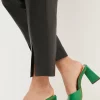 Buy 😍 Karen Millen Leather Prism Heeled Mule - green 🥰 -Occasionwear Popular Store bkk02643 green xl