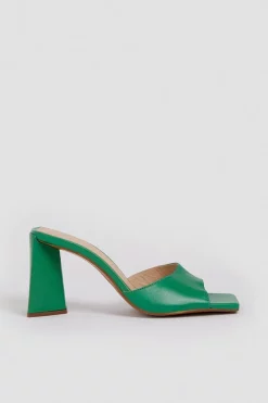 Buy 😍 Karen Millen Leather Prism Heeled Mule - green 🥰 -Occasionwear Popular Store bkk02643 green xl 3