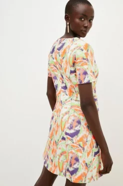 Cheapest 😀 Karen Millen Abstract Jacquard Peplum Hem Mini 👗 Dress - multi 🌟 -Occasionwear Popular Store bkk02697 multi xl 2