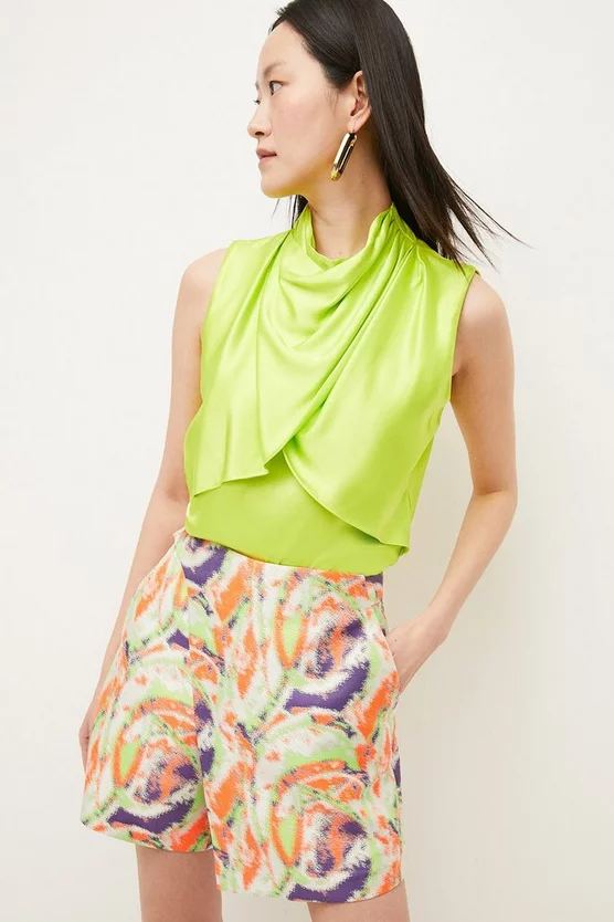 Best deal ๐ Karen Millen Abstract Jacquard Buckle Waist Skort - multi ๐ 3 Best deal ๐ Karen Millen Abstract Jacquard Buckle Waist Skort - multi ๐