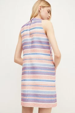 Buy 🔥 Karen Millen Stripe Jacquard Sleeveless Shift Mini 👗 Dress - multi 👏 9 Buy 🔥 Karen Millen Stripe Jacquard Sleeveless Shift Mini 👗 Dress - multi 👏 -Occasionwear Popular Store bkk02706 multi xl 2