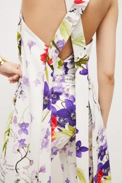 Best reviews of 🌟 Karen Millen Scattering Viola and Tulipa Floral Compact Viscose Cross Back Top 🛒 -Occasionwear Popular Store bkk02826 floral xl 4