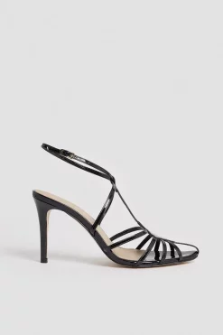 Top 10 ✔️ Karen Millen Leather Open Caged Court 👟 Shoe ❤️ -Occasionwear Popular Store bkk02840 black xl 2