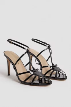 Top 10 ✔️ Karen Millen Leather Open Caged Court 👟 Shoe ❤️ -Occasionwear Popular Store bkk02840 black xl 3