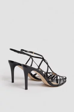 Top 10 ✔️ Karen Millen Leather Open Caged Court 👟 Shoe ❤️ -Occasionwear Popular Store bkk02840 black xl 5