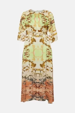 Buy ⭐ Karen Millen Plus Size Mirrored Floral Woven Satin Maxi 👗 Dress 🔔 -Occasionwear Popular Store bkk02883 floral xl 3