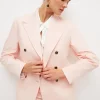Budget 💯 Karen Millen Utility Cotton Double Breasted Blazer ✔️ 1 Budget 💯 Karen Millen Utility Cotton Double Breasted Blazer ✔️ -Occasionwear Popular Store bkk02938 blush xl