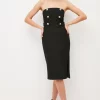 Best Pirce ❤️ Karen Millen Compact Stretch Button Bandeau Midi 👗 Dress 🥰 1 Best Pirce ❤️ Karen Millen Compact Stretch Button Bandeau Midi 👗 Dress 🥰 -Occasionwear Popular Store bkk02975 black xl