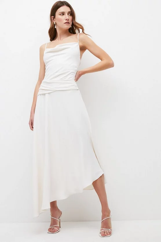 Discount 💯 Karen Millen Soft Tailored Cowl Neck Slip Maxi 👗 Dress 😉 3 Discount 💯 Karen Millen Soft Tailored Cowl Neck Slip Maxi 👗 Dress 😉