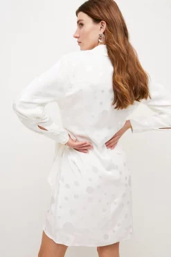 Cheap ๐ Karen Millen Spot Jacquard Wrap Tie Mini ๐ Dress - ivory ๐ 9 Cheap ๐ Karen Millen Spot Jacquard Wrap Tie Mini ๐ Dress - ivory ๐ -Occasionwear Popular Store bkk03234 ivory xl 2