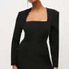 Best reviews of 😉 Karen Millen Compact Viscose Open Neck Corset Mini 👗 Dress 🥰 -Occasionwear Popular Store bkk03345 black xl