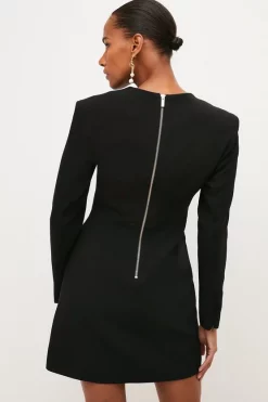 Best reviews of 😉 Karen Millen Compact Viscose Open Neck Corset Mini 👗 Dress 🥰 -Occasionwear Popular Store bkk03345 black xl 2