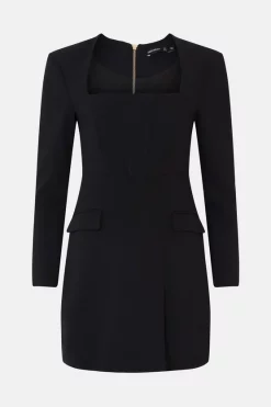 Best reviews of 😉 Karen Millen Compact Viscose Open Neck Corset Mini 👗 Dress 🥰 -Occasionwear Popular Store bkk03345 black xl 3