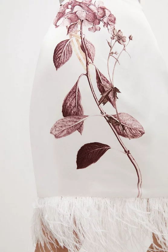 Best Pirce ๐งจ Karen Millen Hydrangea Flower Print Feather Hem Cami Midi ๐ Dress - ivory ๐ 5 Best Pirce ๐งจ Karen Millen Hydrangea Flower Print Feather Hem Cami Midi ๐ Dress - ivory ๐ - Image 3
