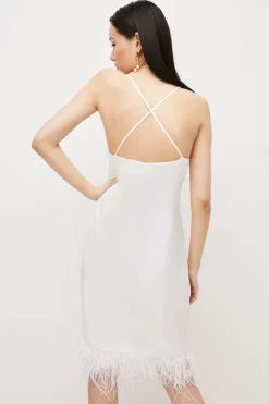 Best Pirce ๐งจ Karen Millen Hydrangea Flower Print Feather Hem Cami Midi ๐ Dress - ivory ๐ 10 Best Pirce ๐งจ Karen Millen Hydrangea Flower Print Feather Hem Cami Midi ๐ Dress - ivory ๐ -Occasionwear Popular Store bkk03364 ivory xl 4