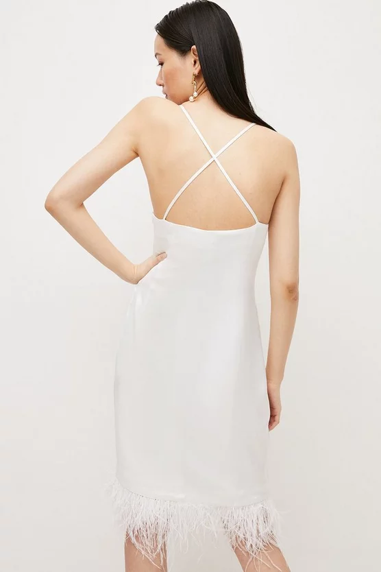 Hot Sale ๐ Karen Millen Petite Hydrangea Flower Print Feather Hem Midi ๐ Dress - ivory ๐ 6 Hot Sale ๐ Karen Millen Petite Hydrangea Flower Print Feather Hem Midi ๐ Dress - ivory ๐ - Image 4