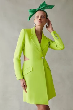 Cheap 😉 Karen Millen Compact Viscose Cut Out Back Blazer Mini 👗 Dress 👏