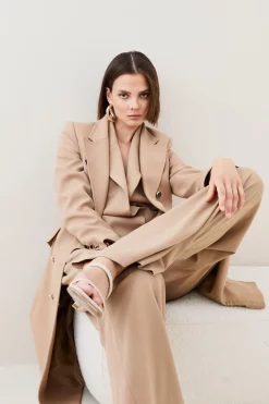 Wholesale ๐ Karen Millen Compact Stretch Double Breasted ๐งฅ Coat ๐ 11 Wholesale ๐ Karen Millen Compact Stretch Double Breasted ๐งฅ Coat ๐ -Occasionwear Popular Store bkk03376 camel xl 2