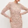 Wholesale 🔔 Karen Millen Embellished Mini 👗 Dress With Scallop Detail - rose ⭐ 2 Wholesale 🔔 Karen Millen Embellished Mini 👗 Dress With Scallop Detail - rose ⭐ -Occasionwear Popular Store bkk03530 rose xl