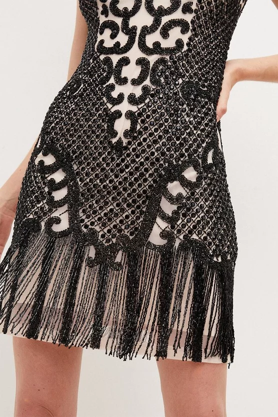 Brand new ๐ฏ Karen Millen Crystal Embellished Strappy Mini ๐ Dress - black ๐ฏ 4 Brand new ๐ฏ Karen Millen Crystal Embellished Strappy Mini ๐ Dress - black ๐ฏ - Image 2