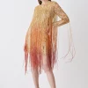 Flash Sale ๐ Karen Millen Beaded Fringed Woven Mini ๐ Dress ๐งจ 1 Flash Sale ๐ Karen Millen Beaded Fringed Woven Mini ๐ Dress ๐งจ -Occasionwear Popular Store bkk03536 gold xl
