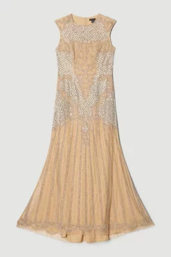 Flash Sale 💯 Karen Millen Crystal Embellished Halter Maxi 👗 Dress - nude 🔥 12 Flash Sale 💯 Karen Millen Crystal Embellished Halter Maxi 👗 Dress - nude 🔥 -Occasionwear Popular Store bkk03546 nude xl 3